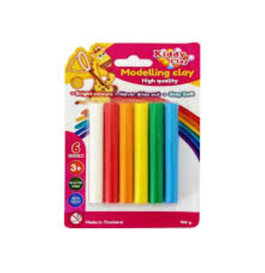 Kiddy Clay 6 plastic Molds in Poly bag KC-M0-6